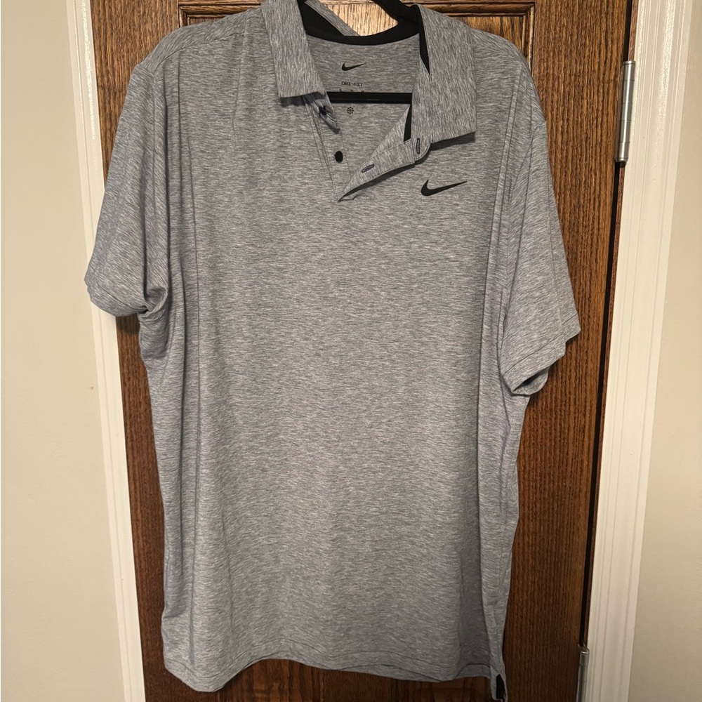Nike Men's Heather Gray Polo Shirt